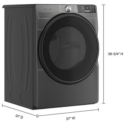 Whirlpool WGD5720RU Gas Dryer, 27.0 inch Width, 7.4 cu. ft. Capacity, Stackable, Black colour