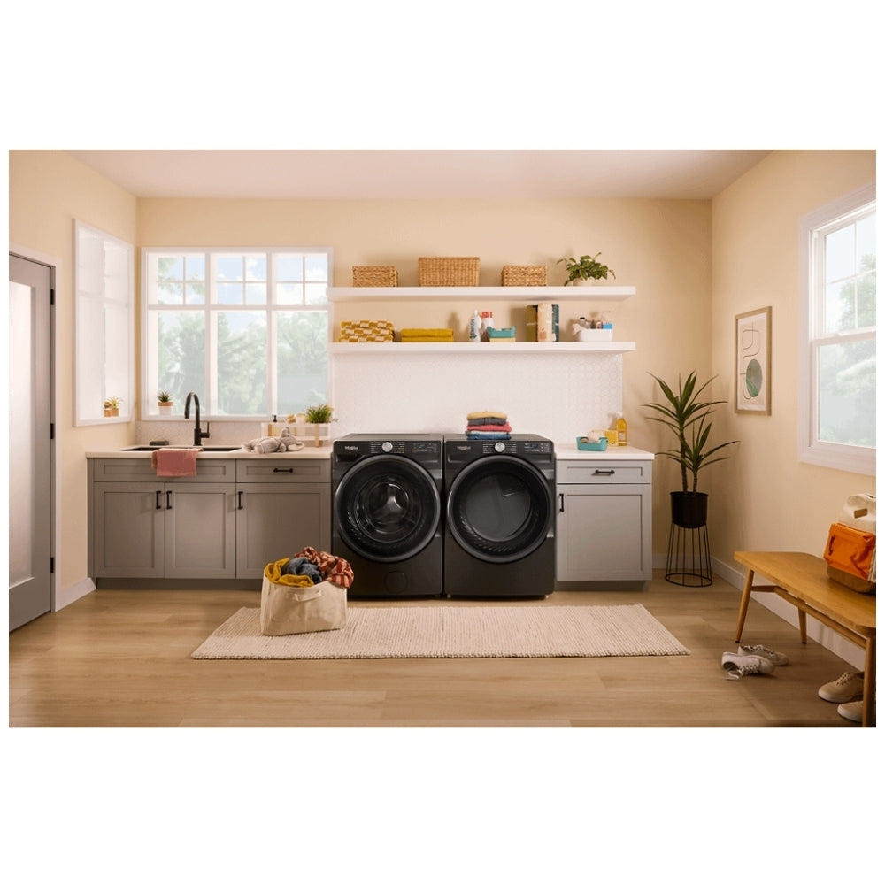 Whirlpool WGD5720RU Gas Dryer, 27.0 inch Width, 7.4 cu. ft. Capacity, Stackable, Black colour