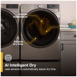 Whirlpool WGD5720RU Gas Dryer, 7.4 cu. ft. Dryer Capacity, 12 Dry Cycles, Vented, Stackable, Wifi Enabled, Black colour