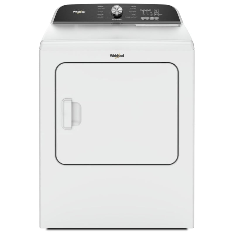 Whirlpool WGD6150PW Gas Dryer, 7 cu. ft. Dryer Capacity, 11 Dry Cycles, Steam Clean, 4 Temperature Settings, Vented, White colour