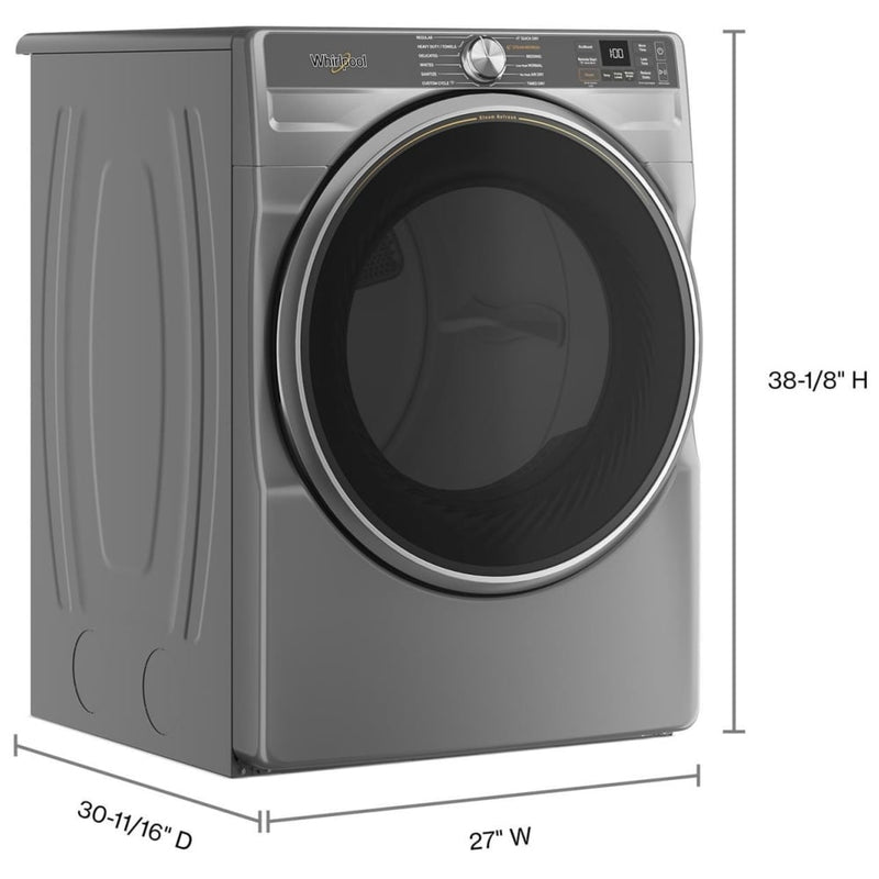 Whirlpool WGD6720RR Gas Dryer, 7.4 cu. ft. Dryer Capacity, 12 Dry Cycles, Steam Clean, Vented, Stackable, Wifi Enabled, Other colour