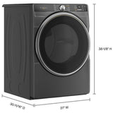 Whirlpool WGD6720RU Gas Dryer, 7.4 cu. ft. Dryer Capacity, 12 Dry Cycles, Steam Clean, Vented, Stackable, Wifi Enabled, Black colour