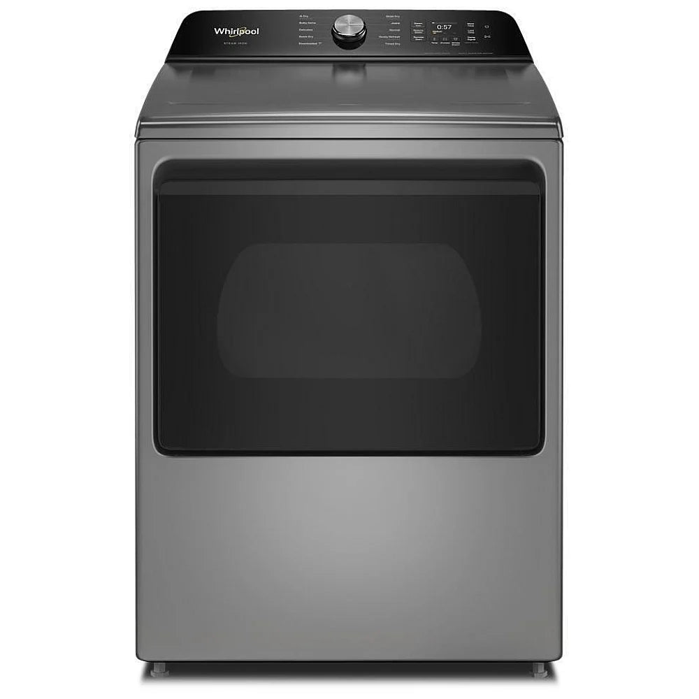 Whirlpool WGD8509TR Gas Dryer, 7.5 cu. ft. Dryer Capacity, 10 Dry Cycles, Steam Clean, 5 Temperature Settings, Vented, Wifi Enabled, Radiant Silver colour
