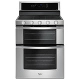 Whirlpool WGG745S0FS Gas Range, 6 cu. ft. Capacity, 30 inch Exterior Width, Self Clean, Convection, 5 Burners, 17,000 BTU Highest Burner, Double Oven, Stainless Steel colour