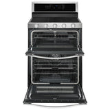 Whirlpool WGG745S0FS Gas Range, 6 cu. ft. Capacity, 30 inch Exterior Width, Self Clean, Convection, 5 Burners, 17,000 BTU Highest Burner, Double Oven, Stainless Steel colour