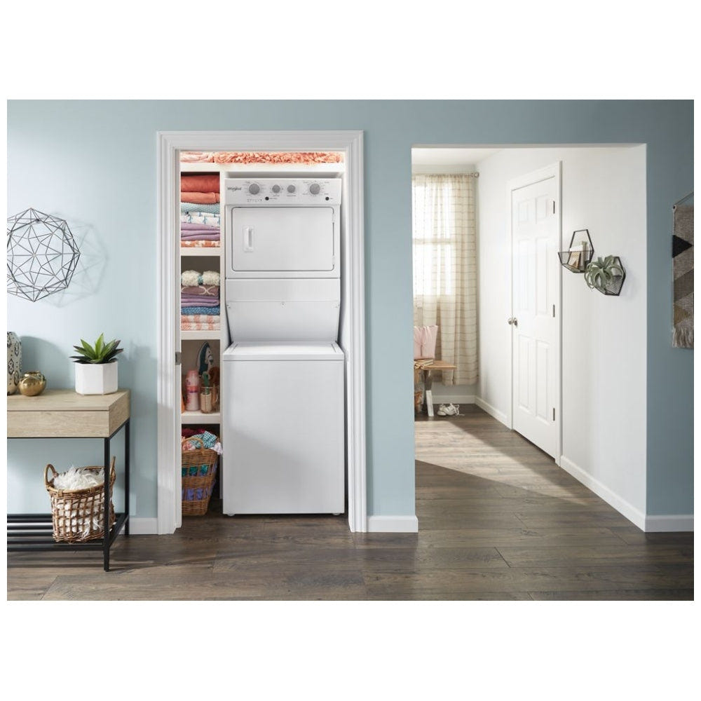 Whirlpool WGT4027HW 27 1/4 inch Width Washer & Dryer Set Laundry Center