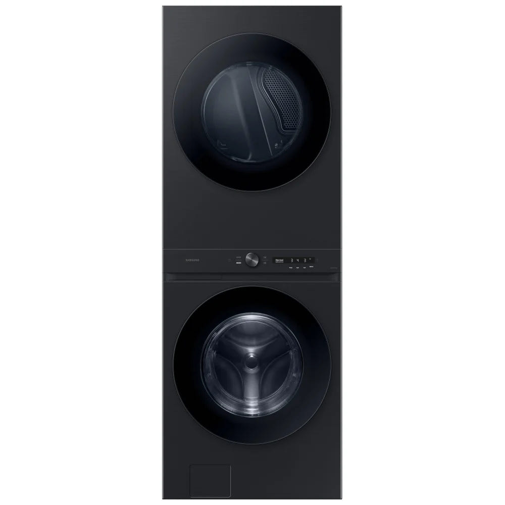 Samsung WH46DBH550EVAC Laundry Center All-in-One Washer Dryer Combo Front Load Washer & Dryer Set Electric Dryer Laundry Center, SmartDial AI Panel, Auto Dispenser, VRT+, Steam Wash Steam Dry, Laundry Hub, Black Stainless Steel colour