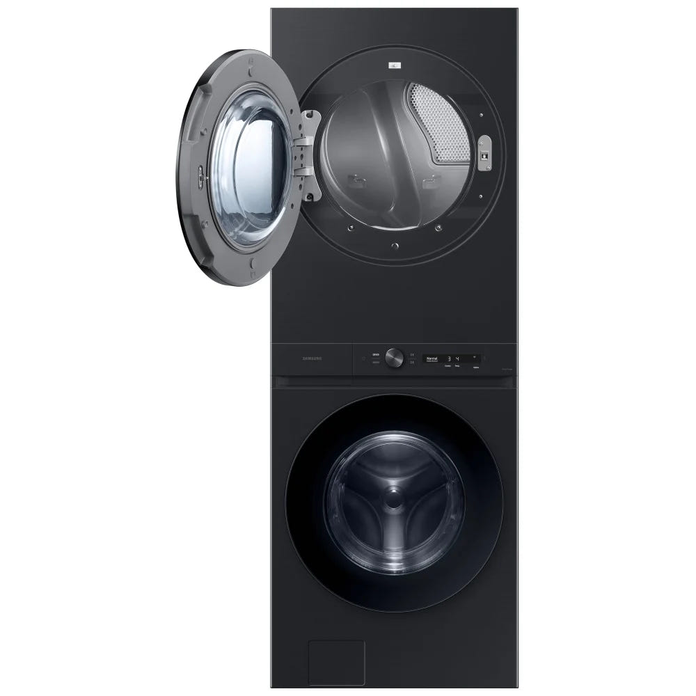 Samsung WH46DBH550EVAC Laundry Center All-in-One Washer Dryer Combo Front Load Washer & Dryer Set Electric Dryer Laundry Center, SmartDial AI Panel, Auto Dispenser, VRT+, Steam Wash Steam Dry, Laundry Hub, Black Stainless Steel colour