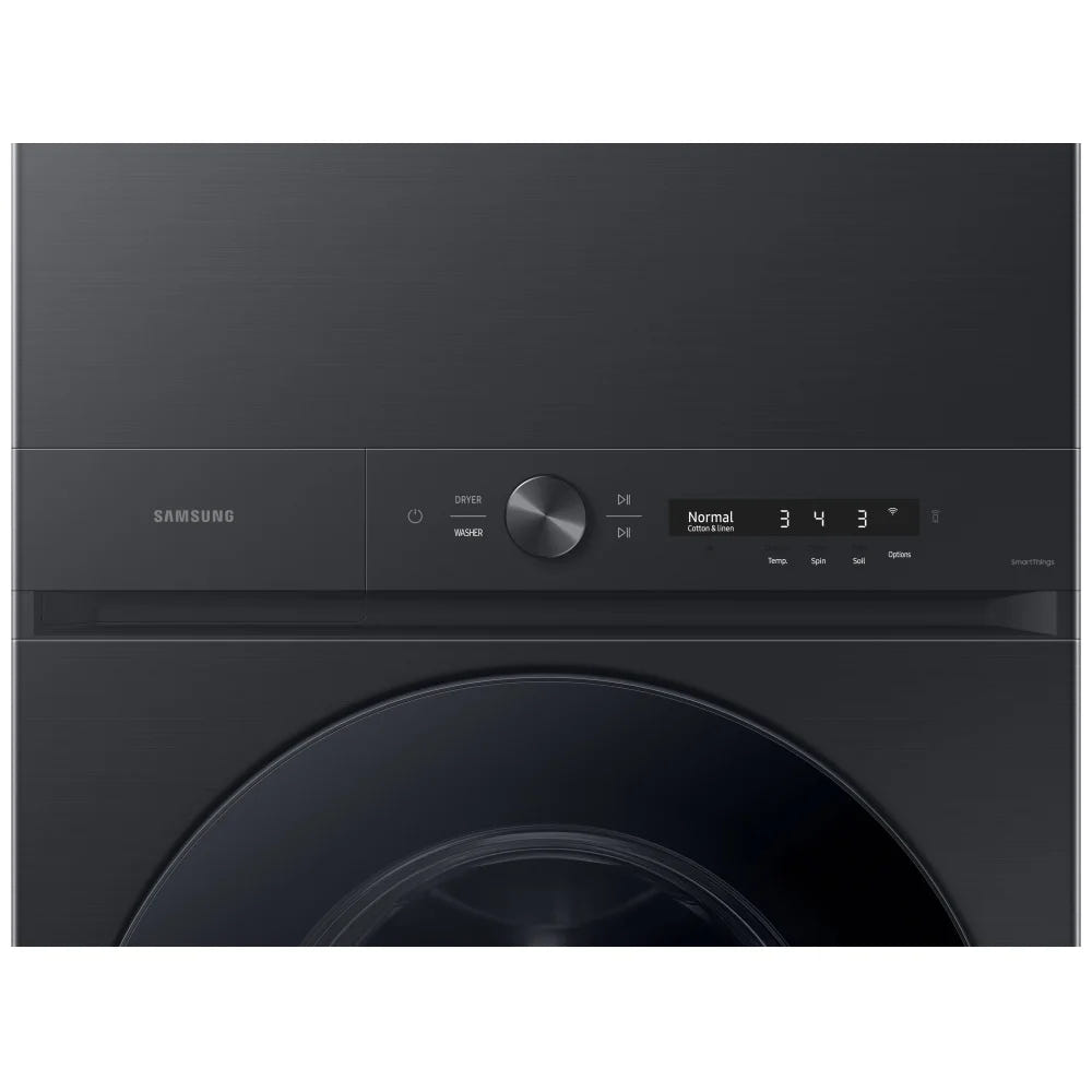 Samsung WH46DBH550EVAC Laundry Center All-in-One Washer Dryer Combo Front Load Washer & Dryer Set Electric Dryer Laundry Center, SmartDial AI Panel, Auto Dispenser, VRT+, Steam Wash Steam Dry, Laundry Hub, Black Stainless Steel colour