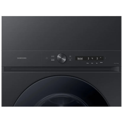 Samsung WH46DBH550EVAC Laundry Center All-in-One Washer Dryer Combo Front Load Washer & Dryer Set Electric Dryer Laundry Center, SmartDial AI Panel, Auto Dispenser, VRT+, Steam Wash Steam Dry, Laundry Hub, Black Stainless Steel colour