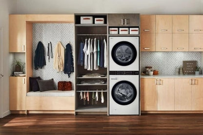 LG WKE100HWA 5.2 cu. ft. Washer & 7.4 cu. ft. Dryer Set, WashTower, AI DD, White colour