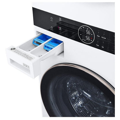 LG WKE100HWA 5.2 cu. ft. Washer & 7.4 cu. ft. Dryer Set, WashTower, AI DD, White colour
