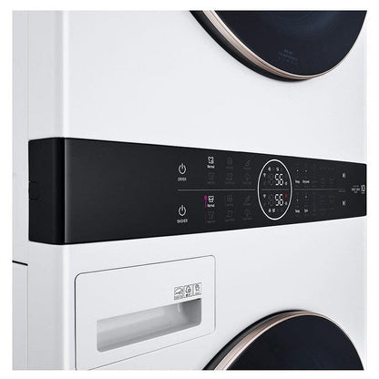 LG WKE100HWA 5.2 cu. ft. Washer & 7.4 cu. ft. Dryer Set, WashTower, AI DD, White colour