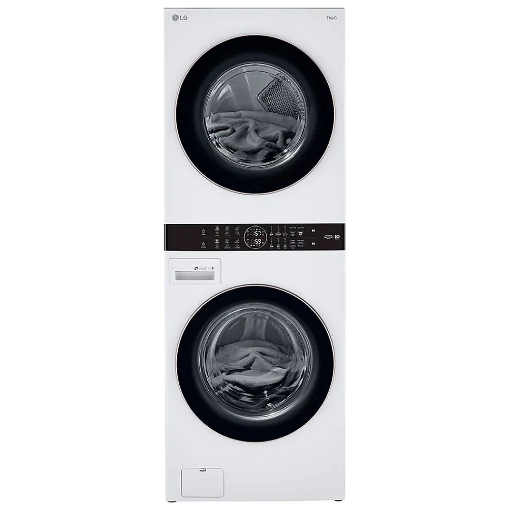 Single Unit Front Load LG WashTower™ with Centre Control™ 5.2 cu. ft. Washer and 7.4 cu. ft. Electric Dryer WKE100HWA