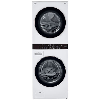 LG WKE100HWA 5.2 cu. ft. Washer & 7.4 cu. ft. Dryer Set, WashTower, AI DD, White colour