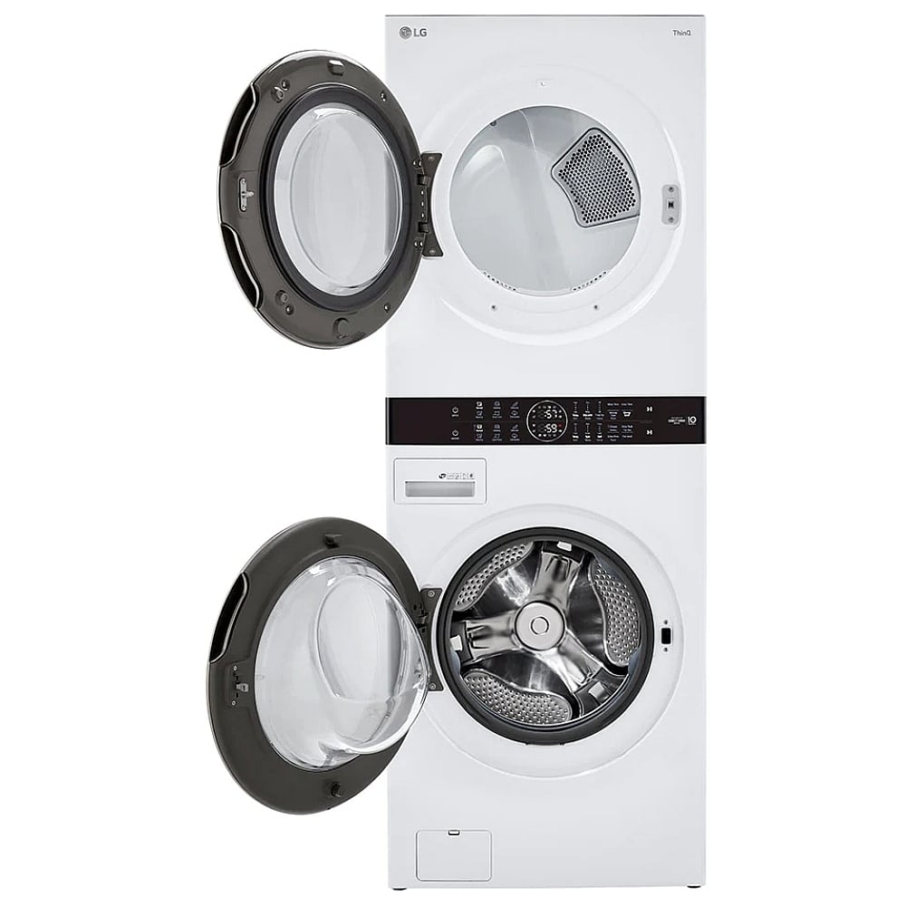 LG WKE100HWA 5.2 cu. ft. Washer & 7.4 cu. ft. Dryer Set, WashTower, AI DD, White colour