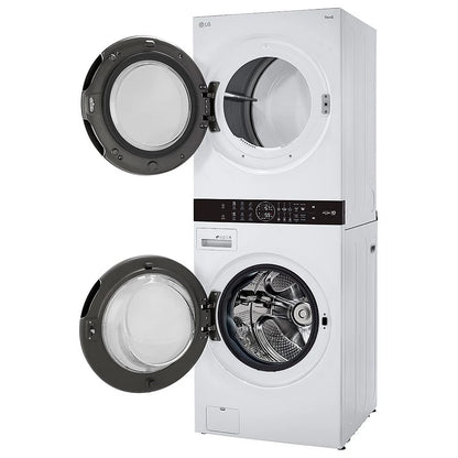 Single Unit Front Load LG WashTower™ with Centre Control™ 5.2 cu. ft. Washer and 7.4 cu. ft. Electric Dryer WKE100HWA
