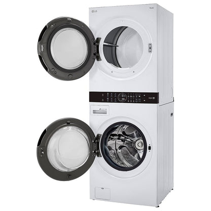 LG WKE100HWA 5.2 cu. ft. Washer & 7.4 cu. ft. Dryer Set, WashTower, AI DD, White colour