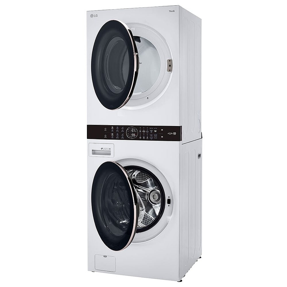 LG WKE100HWA 5.2 cu. ft. Washer & 7.4 cu. ft. Dryer Set, WashTower, AI DD, White colour