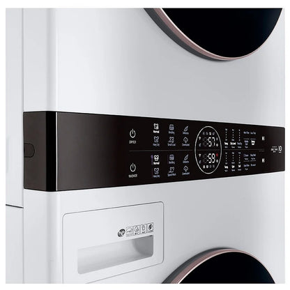 Single Unit Front Load LG WashTower™ with Centre Control™ 5.2 cu. ft. Washer and 7.4 cu. ft. Electric Dryer WKE100HWA