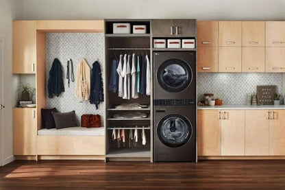 LG WKEX200HBA Single Unit Front Load Washer & Dryer Set - 5.2 cu. ft. Washer & 7.4 cu. ft. Electric Dryer
