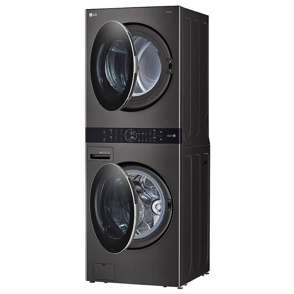 LG WKEX200HBA Single Unit Front Load Washer & Dryer Set - 5.2 cu. ft. Washer & 7.4 cu. ft. Electric Dryer