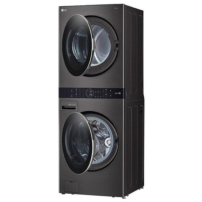 LG WKEX200HBA Single Unit Front Load Washer & Dryer Set - 5.2 cu. ft. Washer & 7.4 cu. ft. Electric Dryer