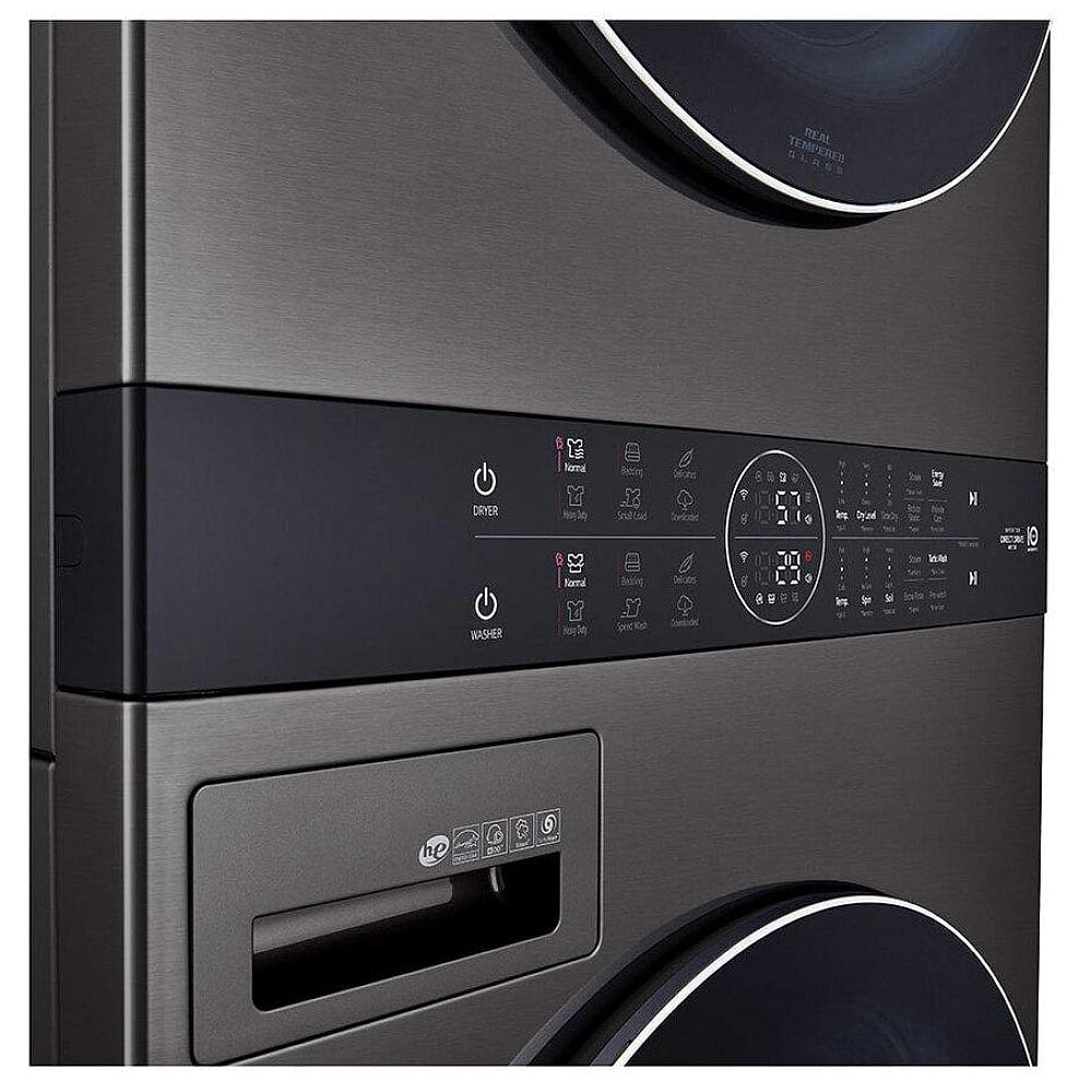 LG WKEX200HBA Single Unit Front Load Washer & Dryer Set - 5.2 cu. ft. Washer & 7.4 cu. ft. Electric Dryer