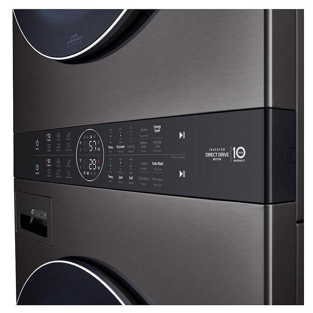 LG WKEX200HBA Single Unit Front Load Washer & Dryer Set - 5.2 cu. ft. Washer & 7.4 cu. ft. Electric Dryer