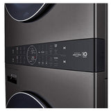 LG WKEX200HBA Laundry Center, AI DD,WashTower, TurboWash 360, Black Stainless Steel colour
Washer: 5.2 cu. ft. Capacity, 27 inch Width, 6 Wash Cycles, 5 Temperature Settings, Steam Clean, 1,300 RPM Spin Speed, Water Heater
Dryer: 7.4 cu. ft. Capacity