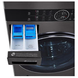 LG WKEX200HBA Laundry Center, AI DD,WashTower, TurboWash 360, Black Stainless Steel colour
Washer: 5.2 cu. ft. Capacity, 27 inch Width, 6 Wash Cycles, 5 Temperature Settings, Steam Clean, 1,300 RPM Spin Speed, Water Heater
Dryer: 7.4 cu. ft. Capacity