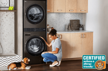 LG WKEX200HBA Single Unit Front Load Washer & Dryer Set - 5.2 cu. ft. Washer & 7.4 cu. ft. Electric Dryer