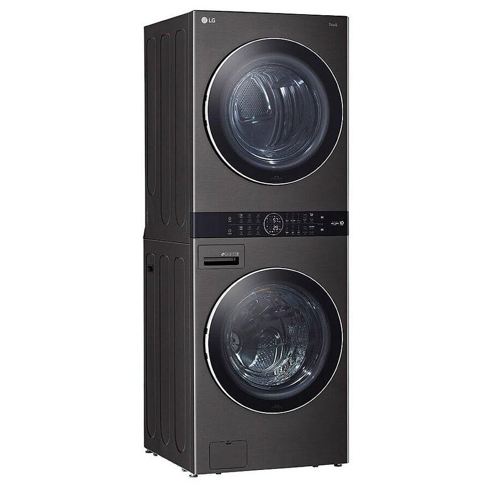 LG WKEX200HBA Single Unit Front Load Washer & Dryer Set - 5.2 cu. ft. Washer & 7.4 cu. ft. Electric Dryer