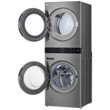 LG WKEX200HVA Laundry Center, Washtower, Graphite Steel colour
Washer: 5.2 cu. ft. Capacity, 27 inch Width, 8 Wash Cycles, Steam Clean, 1,300 RPM Spin Speed, Water Heater, Wifi Enabled
Dryer: 7.4 cu. ft. Capacity