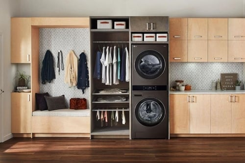 LG Single Unit Front Load Washer & Dryer Set WKEX300HBA