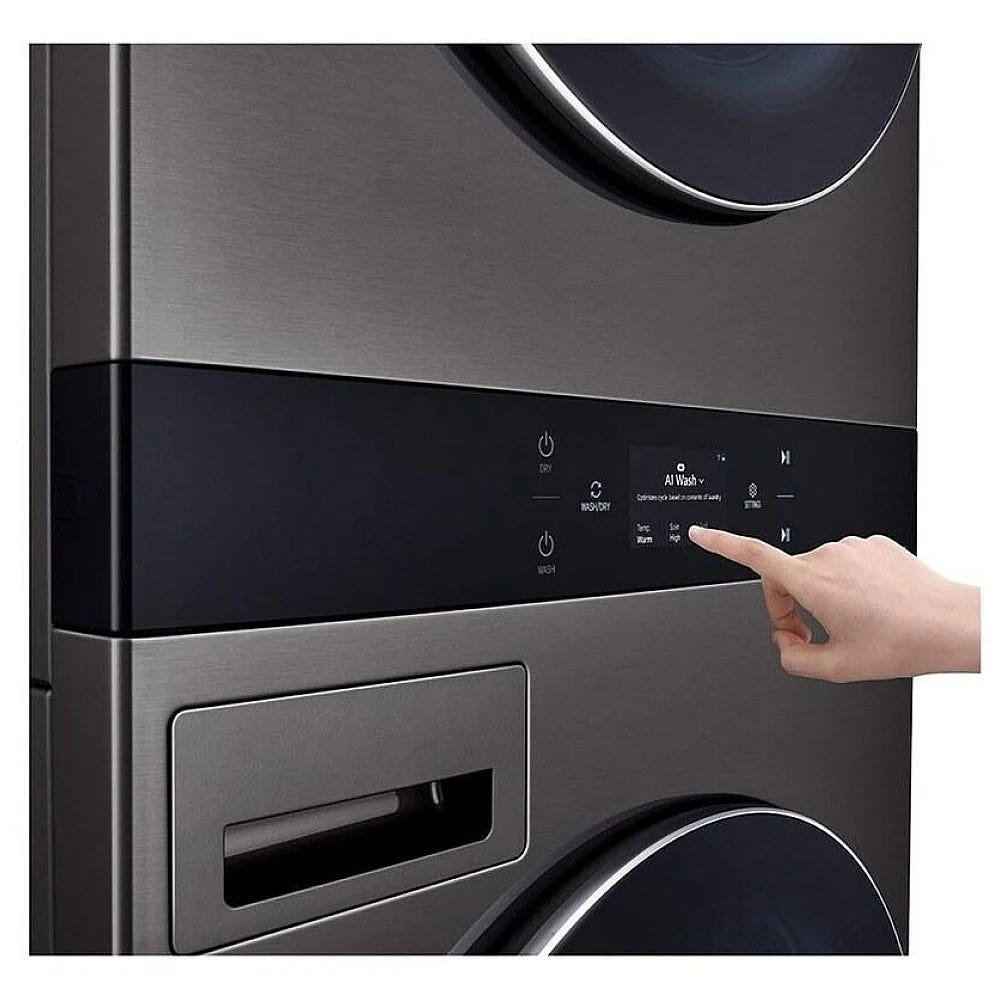 Single Unit Front Load LG WashTower™ Center Control™ 5.8 cu.ft. Washer & 7.4 cu.ft. Electric Dryer WKEX300HBA