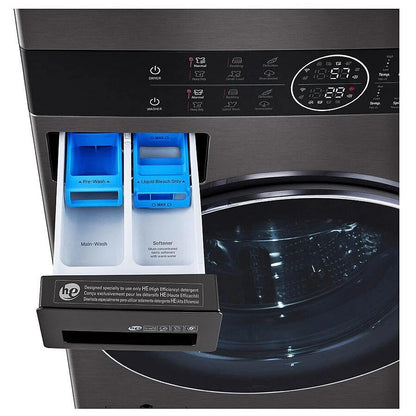 Single Unit Front Load LG WashTower™ with Centre Control™ 5.2 cu. ft. Washer and 7.4 cu. ft. Gas Dryer WKGX201HBA