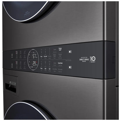 Single Unit Front Load LG WashTower™ with Centre Control™ 5.2 cu. ft. Washer and 7.4 cu. ft. Gas Dryer WKGX201HBA