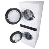 LG WKHC152HWA Laundry Center, AI DD, TurboWash 360, Washtower, White colour
Washer: 3.1 cu. ft. Capacity, 24 inch Width, 6 Wash Cycles, 5 Temperature Settings, Steam Clean, 1,300 RPM Spin Speed, Wifi Enabled
Dryer: 4.2 cu. ft. Capacity