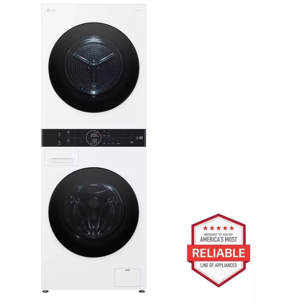 LG WashTower™ with Heat Pump Dryer, 3.1 cu.ft. Washer, 4.2 cu.ft. Dryer WKHC152HWA