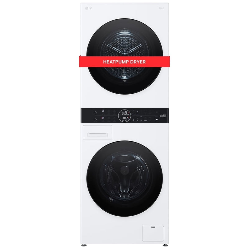 LG WKHC152HWA Laundry Center, AI DD, TurboWash 360, Washtower, White colour
Washer: 3.1 cu. ft. Capacity, 24 inch Width, 6 Wash Cycles, 5 Temperature Settings, Steam Clean, 1,300 RPM Spin Speed, Wifi Enabled
Dryer: 4.2 cu. ft. Capacity