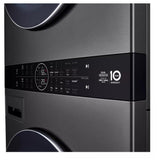 LG WKHC252HBA Laundry Center, AI DD, TurboWash 360, Washtower, Ventless - Heat Pump, Black Stainless Steel colour
Washer: 5.8 cu. ft. Capacity, 27 inch Width, 6 Wash Cycles, Steam Clean, 1,300 RPM Spin Speed, Wifi Enabled
Dryer: 7.8 cu. ft. Capacity