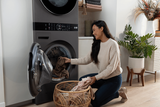 LG WKHC252HBA Laundry Center, AI DD, TurboWash 360, Washtower, Ventless - Heat Pump, Black Stainless Steel colour
Washer: 5.8 cu. ft. Capacity, 27 inch Width, 6 Wash Cycles, Steam Clean, 1,300 RPM Spin Speed, Wifi Enabled
Dryer: 7.8 cu. ft. Capacity