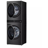 LG WKHC252HBA Laundry Center, AI DD, TurboWash 360, Washtower, Ventless - Heat Pump, Black Stainless Steel colour
Washer: 5.8 cu. ft. Capacity, 27 inch Width, 6 Wash Cycles, Steam Clean, 1,300 RPM Spin Speed, Wifi Enabled
Dryer: 7.8 cu. ft. Capacity