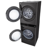 LG WKHC252HBA Laundry Center, AI DD, TurboWash 360, Washtower, Ventless - Heat Pump, Black Stainless Steel colour
Washer: 5.8 cu. ft. Capacity, 27 inch Width, 6 Wash Cycles, Steam Clean, 1,300 RPM Spin Speed, Wifi Enabled
Dryer: 7.8 cu. ft. Capacity