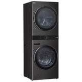 LG WKHC252HBA Laundry Center, AI DD, TurboWash 360, Washtower, Ventless - Heat Pump, Black Stainless Steel colour
Washer: 5.8 cu. ft. Capacity, 27 inch Width, 6 Wash Cycles, Steam Clean, 1,300 RPM Spin Speed, Wifi Enabled
Dryer: 7.8 cu. ft. Capacity