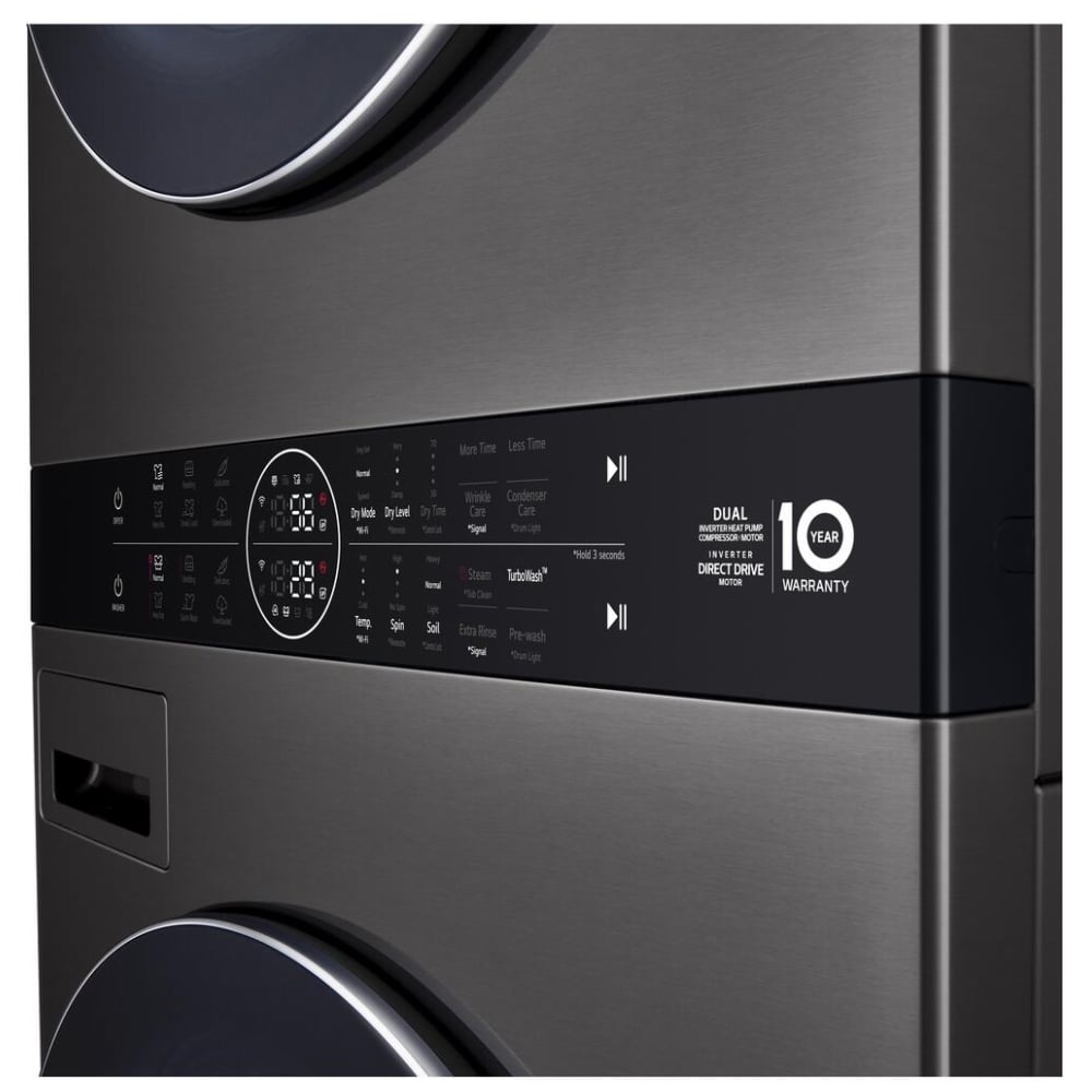 LG WashTower™ with DirectDrive® Heat Pump Dryer, 5.8 cu.ft. Washer, 7.8 cu.ft. Dryer WKHC252HBA