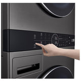 LG WKHC252HBA Laundry Center, AI DD, TurboWash 360, Washtower, Ventless - Heat Pump, Black Stainless Steel colour
Washer: 5.8 cu. ft. Capacity, 27 inch Width, 6 Wash Cycles, Steam Clean, 1,300 RPM Spin Speed, Wifi Enabled
Dryer: 7.8 cu. ft. Capacity