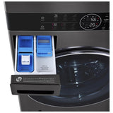LG WKHC252HBA Laundry Center, AI DD, TurboWash 360, Washtower, Ventless - Heat Pump, Black Stainless Steel colour
Washer: 5.8 cu. ft. Capacity, 27 inch Width, 6 Wash Cycles, Steam Clean, 1,300 RPM Spin Speed, Wifi Enabled
Dryer: 7.8 cu. ft. Capacity