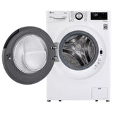 LG WM1455HWA Front Load Washer, 24 inch Width, 2.6 cu. ft. Washer Capacity, 1,400 RPM Washer Spin Speed, 9 Wash Cycles, 5 Temperature Settings, Water Heater, Steam Clean, ENERGY STAR Certified, Wifi Enabled, White colour